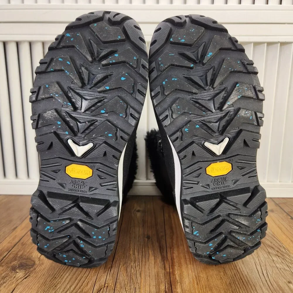 Muck Boot Apres Lace Up Artic Grip Women's 6 Black Waterproof Vibram Snow Boots